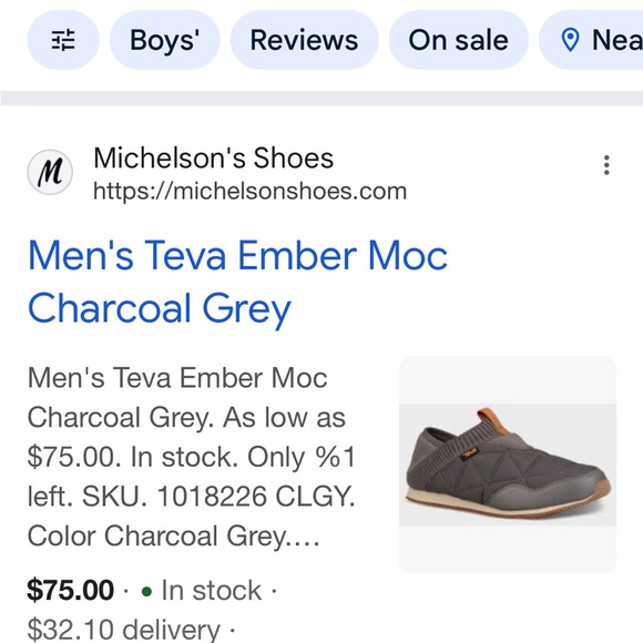 TEVA Ember Men's Brown Tan Quilted Moc Slipper Size 12 - Picture 8 of 8